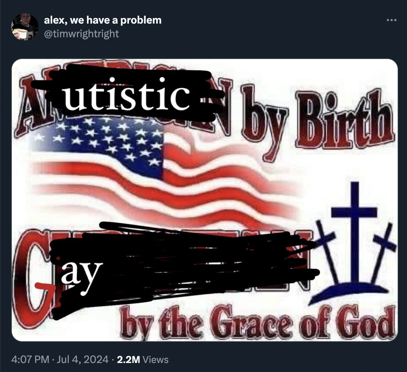 flag day (usa) - alex, we have a problem Autistic G ay by Birth by the Grace of God 2.2M Views